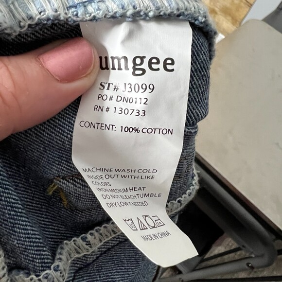 UMGEE COTTON CASUAL CLASSIC FRAYED CONCERT FESTIVAL WESTERN EVERYDAY WEAR SKIRT - Picture 3 of 3